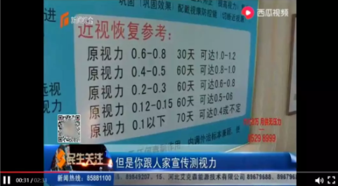 視力矯正機(jī)構(gòu)涉嫌違法，從業(yè)人員否認(rèn)有理療行為